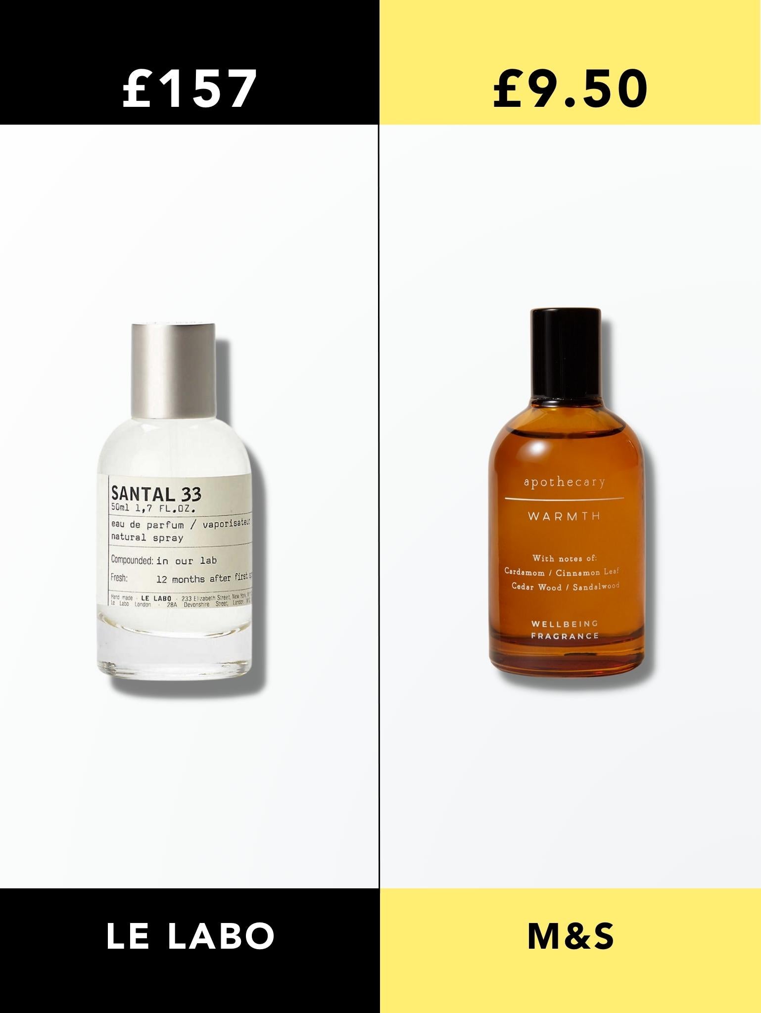 Le Labo Santal 33 vs M&S Warmth – Dupeshop - Main Image