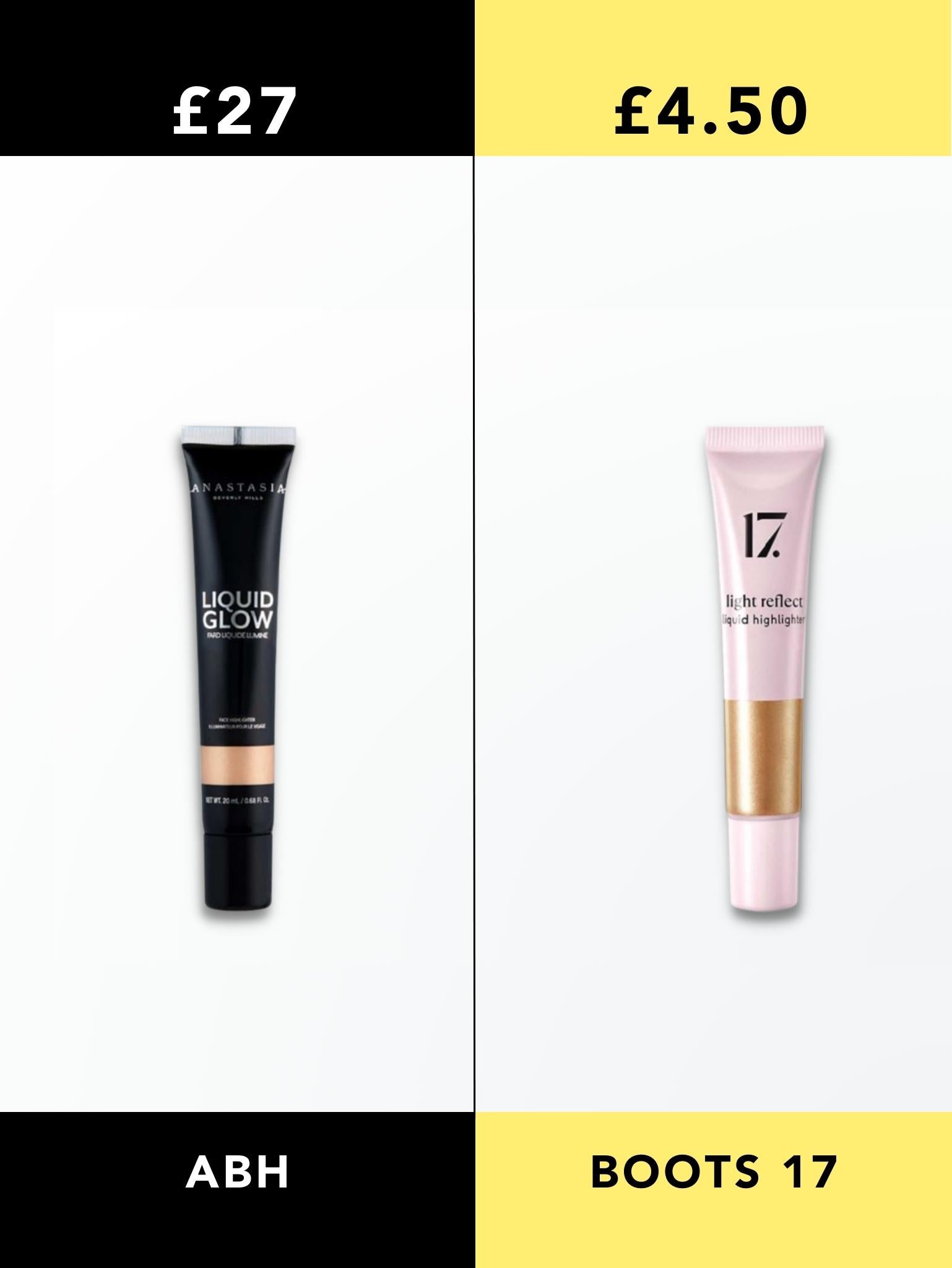 Anastasia BH. Highlighter vs Boots Highlighter