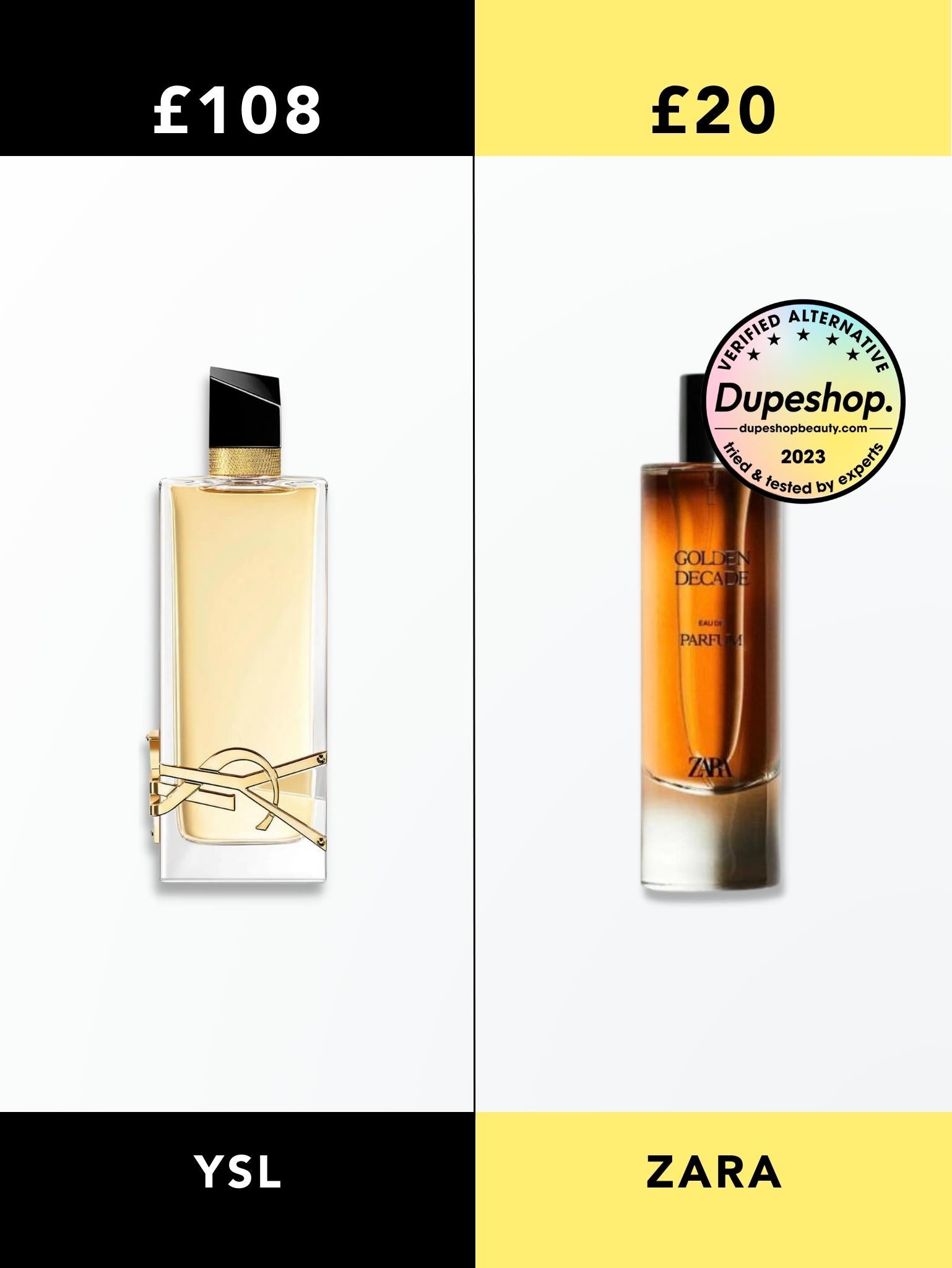 YSL Libre vs Zara Golden Decade Perfume