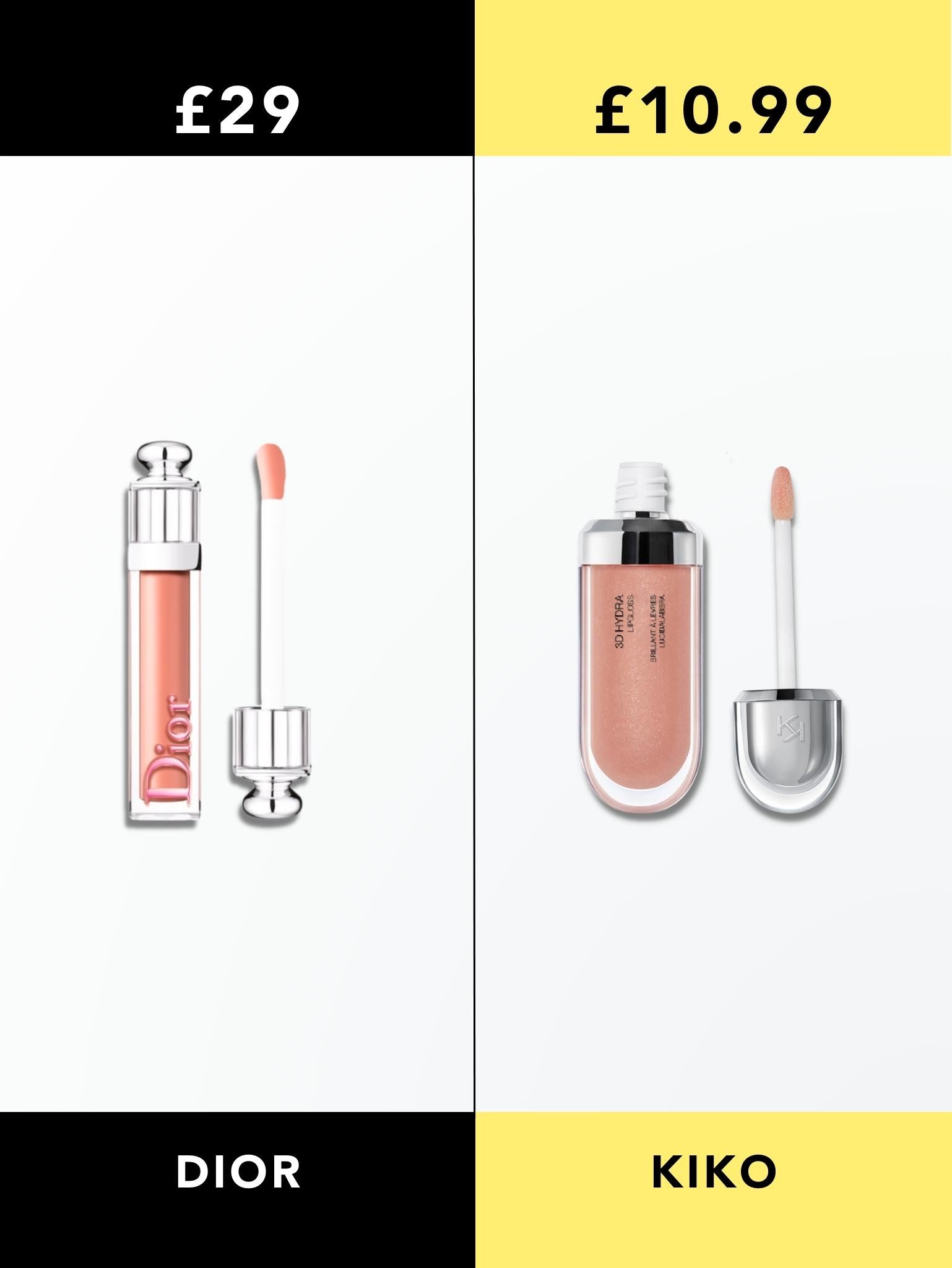 Dior Addict Stellar Gloss vs Kiko 3D Hydra Lipgloss