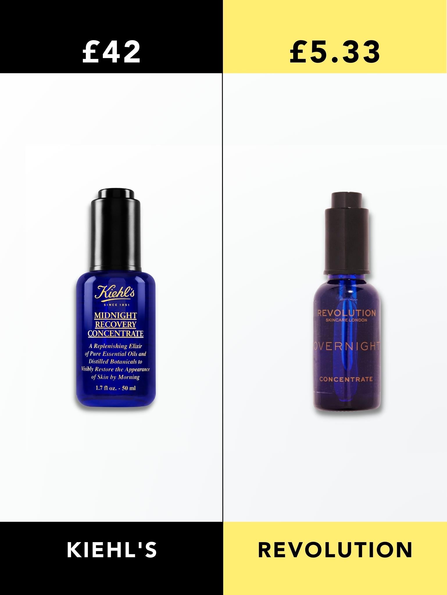 Kheil's Midnight Recovery Concentrate vs Revolution Concentrate