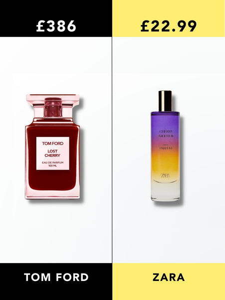 DESIGNER PERFUME DUPE 🚨: #ZARA CHERRY SMOOTHIE🍒 #zaraperfume  #tomfordlostcherry #cherrysmoothie 