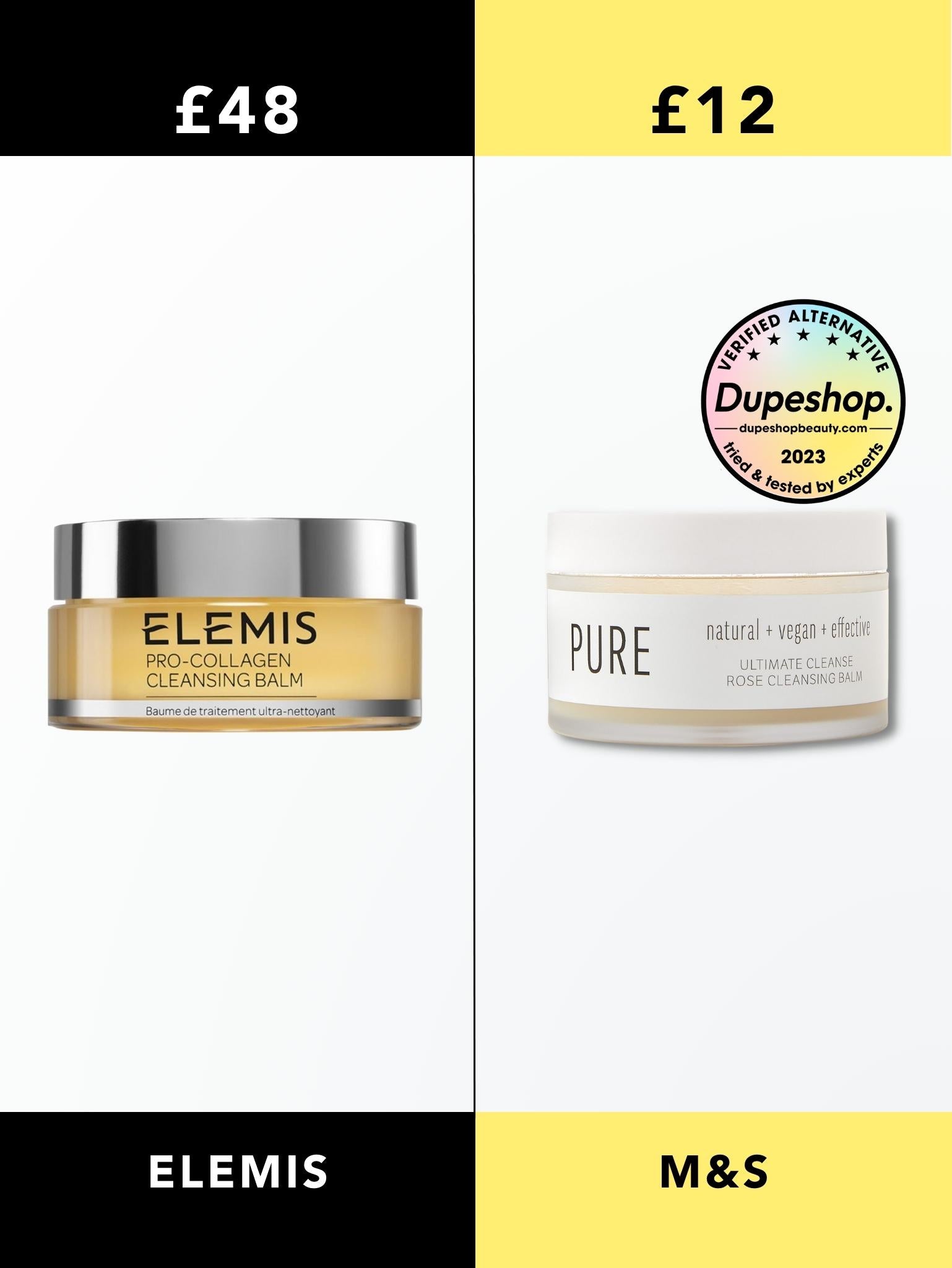 Elemis Pro Collagen Cleansing Balm vs M&S Cleansing Balm