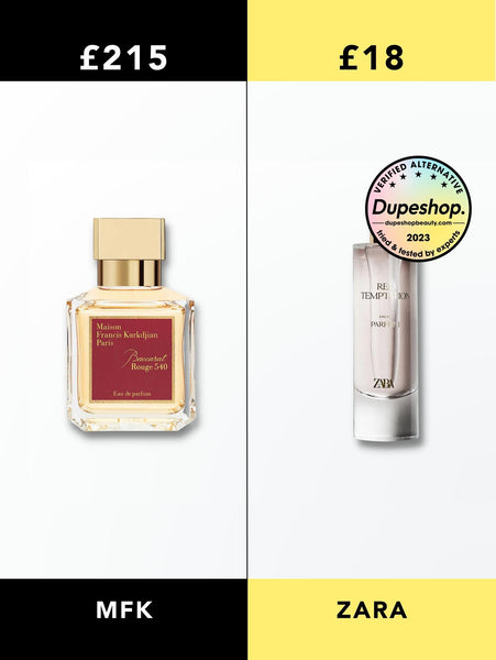 Baccarat Rouge 540 vs Zara Red Temptation Perfume – Dupeshop